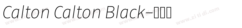 Calton Calton Black字体转换